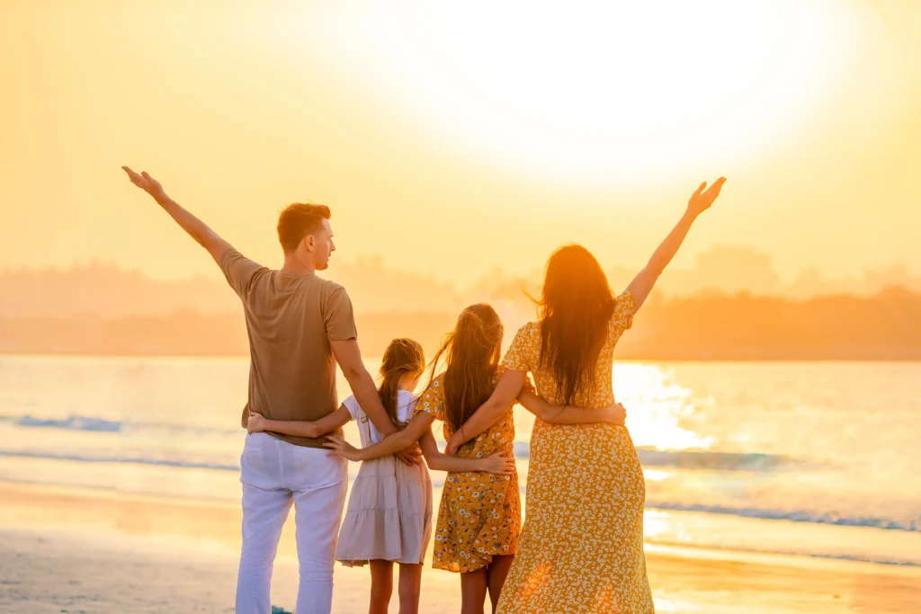 Familie am Strand
